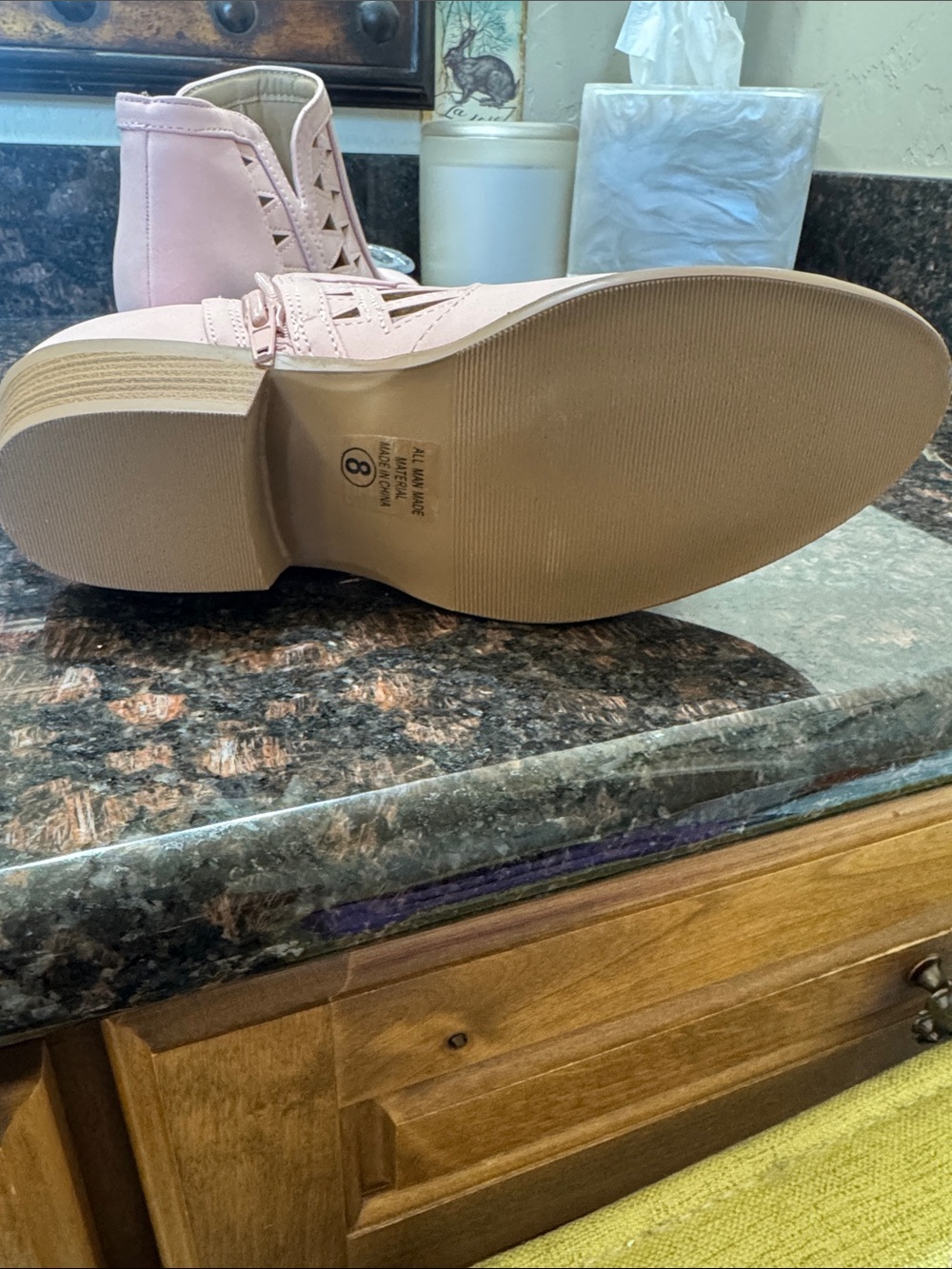 Soda Pink Cutout Ankle Booties - Picture 4 of 5